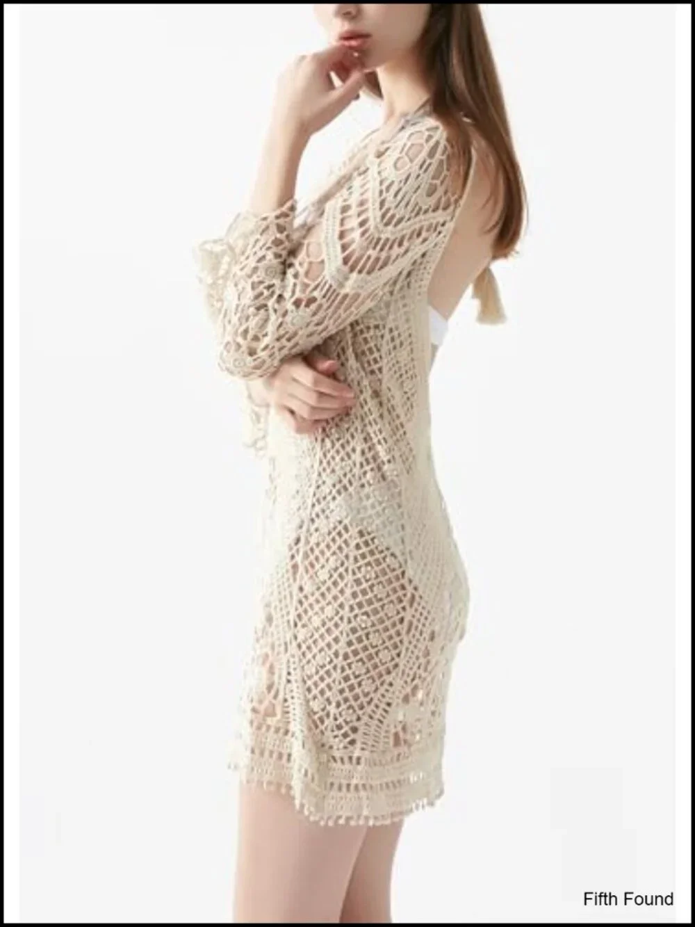 Crochet Lace Bikini Swimsuit Cover Up Lightweight Hollow Out Beach Resort